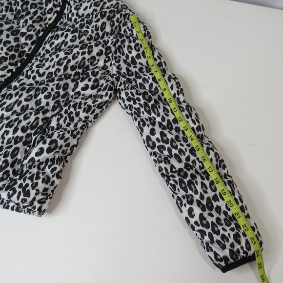 Bebe Women’s Cheetah Print Quilted Puffer Jacket Size S - Picture 11 of 12